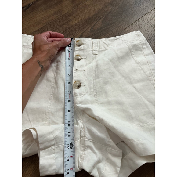 Loft NWOT linen blend high waisted shorts size 6 - Picture 4 of 10